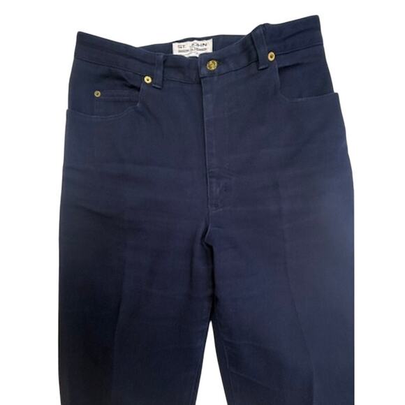 St. John Sport Signature Knit Jeans Navy Slim Leg Pants Size 8 - Picture 8 of 16